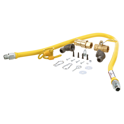 Dormont 34S0289-48 Gas Hose Kit W/Ball Valve & Restraining Cable 1/2" X 48"