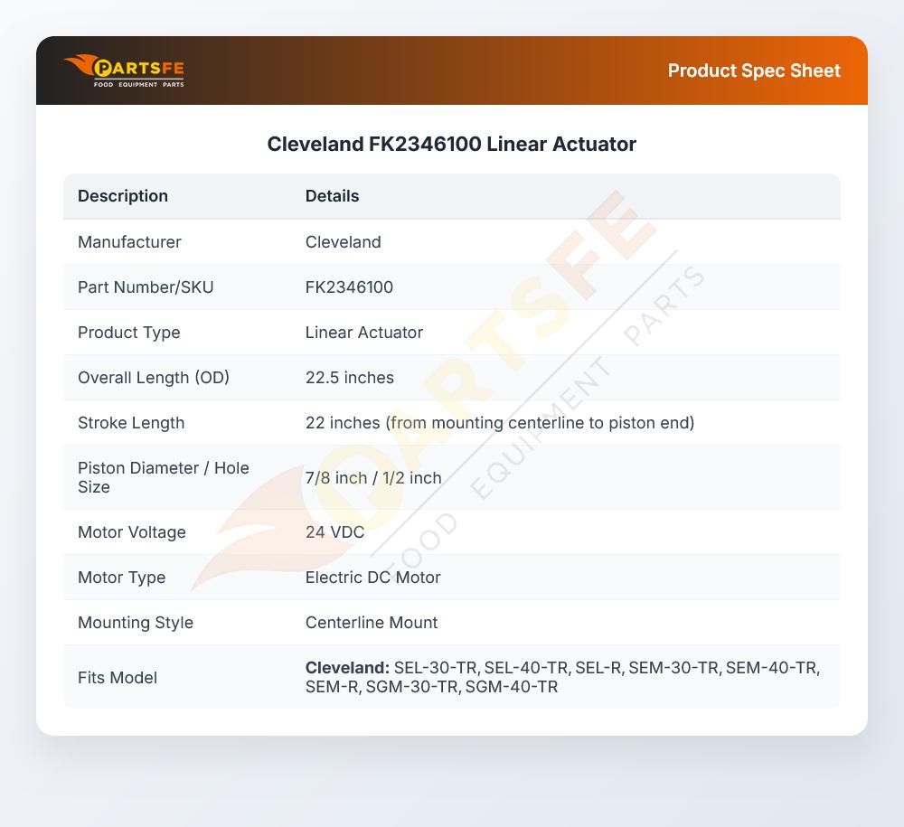 Cleveland FK2346100 Linear Actuator