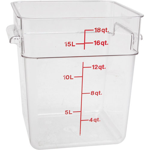 Container Clear  18qt For Cambro - Part# 18sfscw