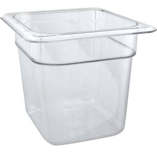 True 810339 Pan polyethylene  Sixth X 6 -135 Clear QD
