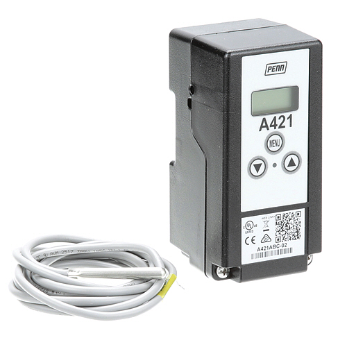 Johnson Controls A421ABC-02C Electronic Temperature Control W/Display -40 to 212&deg;F 120/240 VAC