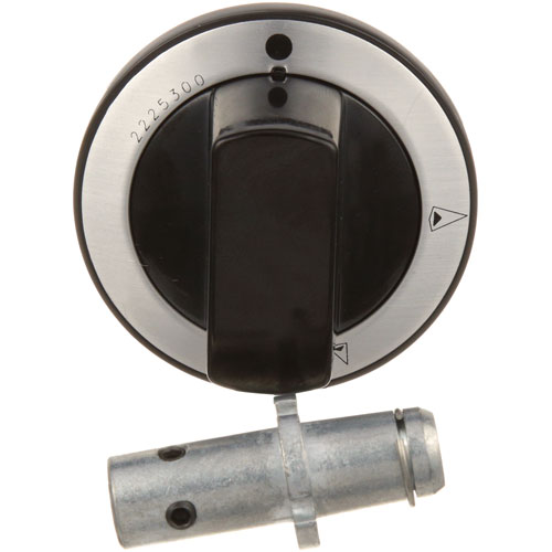 Garland 4512145 HI-LO Knob Assembly W/D-Stem Adaptor Set Screw & Dial Insert Black & Silver
