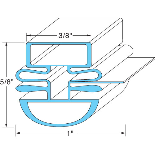 Master-Bilt 02-70993 25.75" x 26.5" Magnetic Door Gasket with Dart Mount