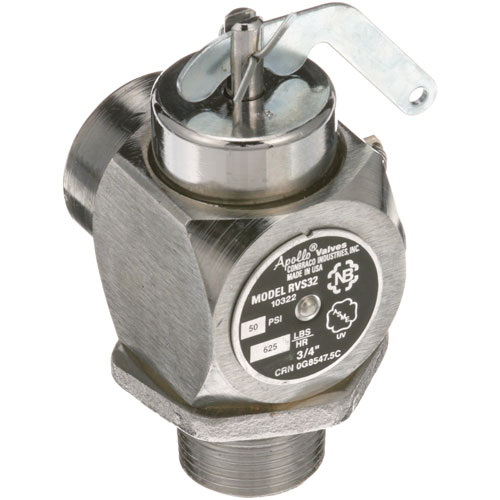 Southbend 3SRV9-1 Steam Jacketed Kettle Safety Valve 3/4" 50 PSI