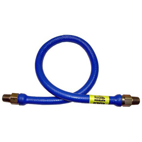 Dormont 1650BP60 Blue Plastic Coated Gas Hose W/male Swivel Ends, 1/2" MPT X 60"