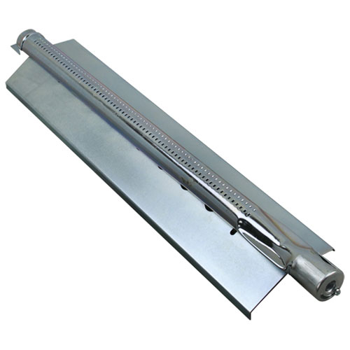 Bakers Pride L5028V 23-1/2" Steel Tubular Burner, W/ Deflector Shield, 19-3/4" X 4-3/8" Shield, 17-1/2" Burn, 1-1/4" Face-Air Shutter