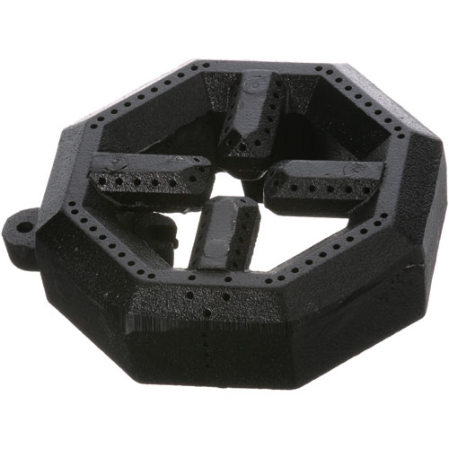 Dynamic Cooking Systems 12000-1 Cast Iron Top Burner 6-1/4" Including Moutin Ear, 6" DIA, 8 Sided, 4-1/8" Burn