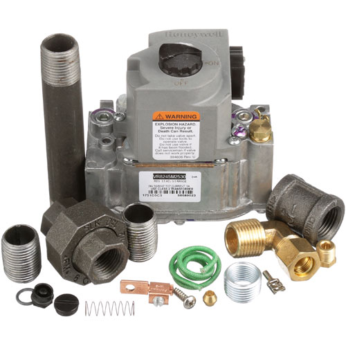 Blodgett 30220 NAT/LP Gas Safety Valve 1/2" W/1/2" X 5" Pipe Nipple 1/2" Union & Coupling 24V