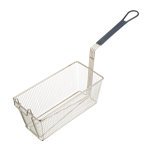 Hobart 499223-1 Twin Size Fryer Basket, 13-1/4 "L X 6-5/8" W X 6" H, Coated Handle