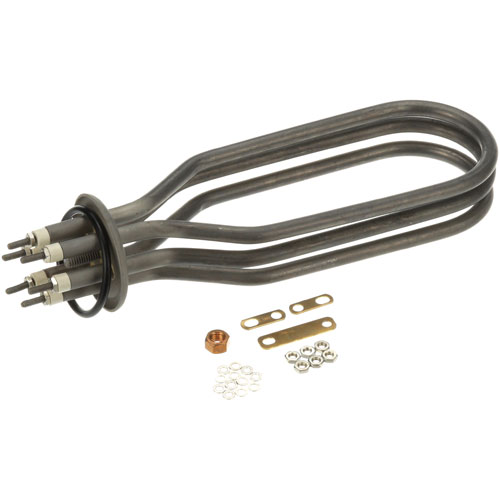 Hobart 119078-7 Dishwasher 3" Round Flange Immersion Element W/ 3" Round Rubber Gasket,200/240V 5000/7200W 3PH