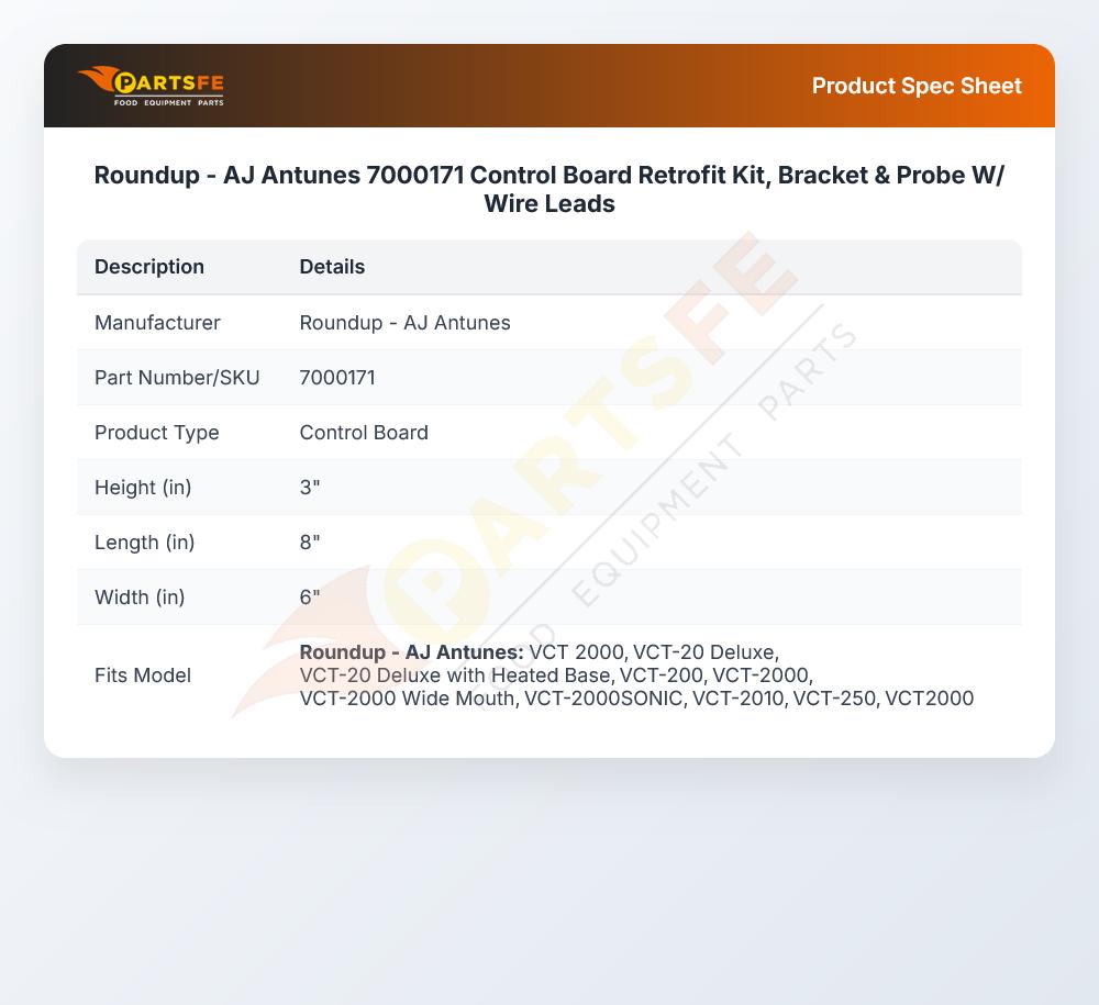 Roundup - AJ Antunes 7000171 Control Board Retrofit Kit