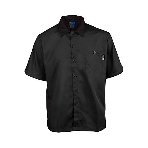 Allpoints 2240BKBKM KNG M Active Chef Shirt Black SS