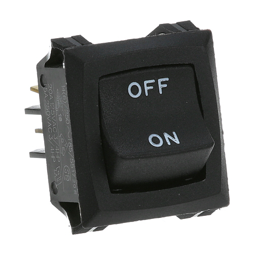 Blodgett BL19619 Black DPST Rocker Switch