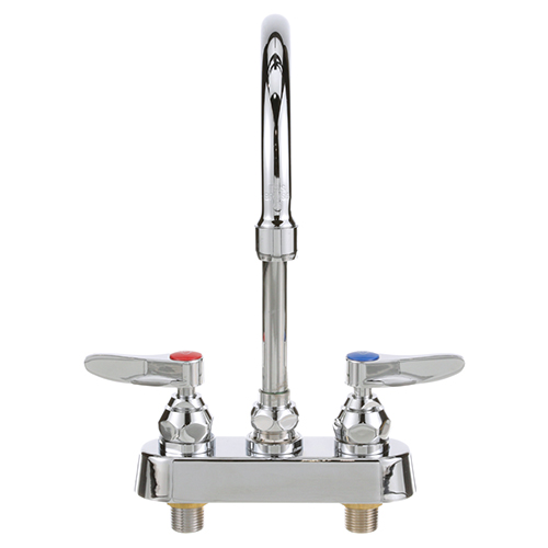 T&S Brass B1141 Deck-Mount Workboard Faucet W/Swivel Gooseneck 4"