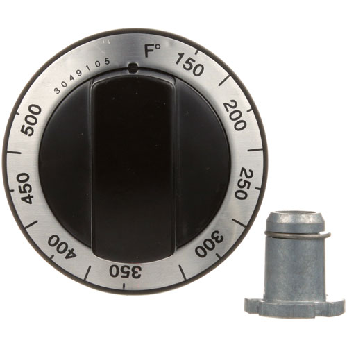 Garland 4512141 Infrared Broiler Thermostat Knob Dial 2-1/2" DIA 290" D-Mount Hub 150&deg;F-500&deg;F