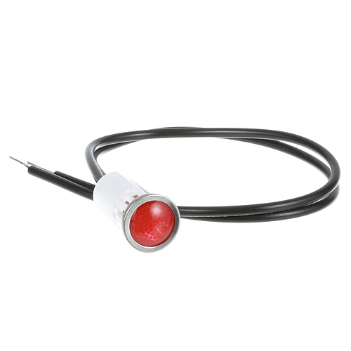 Toastmaster - See Middleby Marshall 2J-8006 125V, 1/3W Red Indicator Light, 1/2" Hole, Chrome Bezel