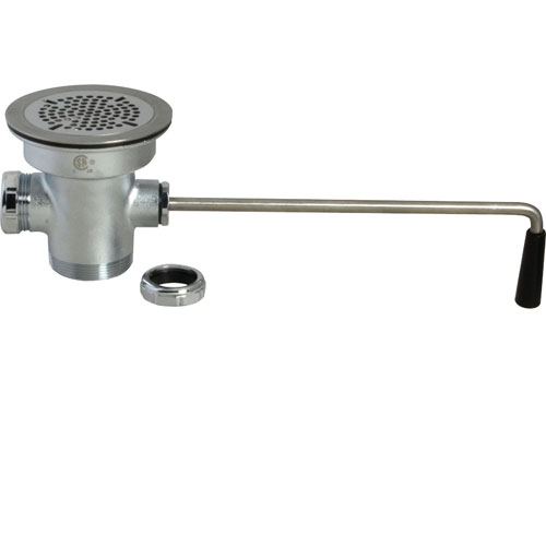 T&S Brass B-3952 3-1/2" Sink Twist Handle Waist Drain W/ 2" NPS Outlet