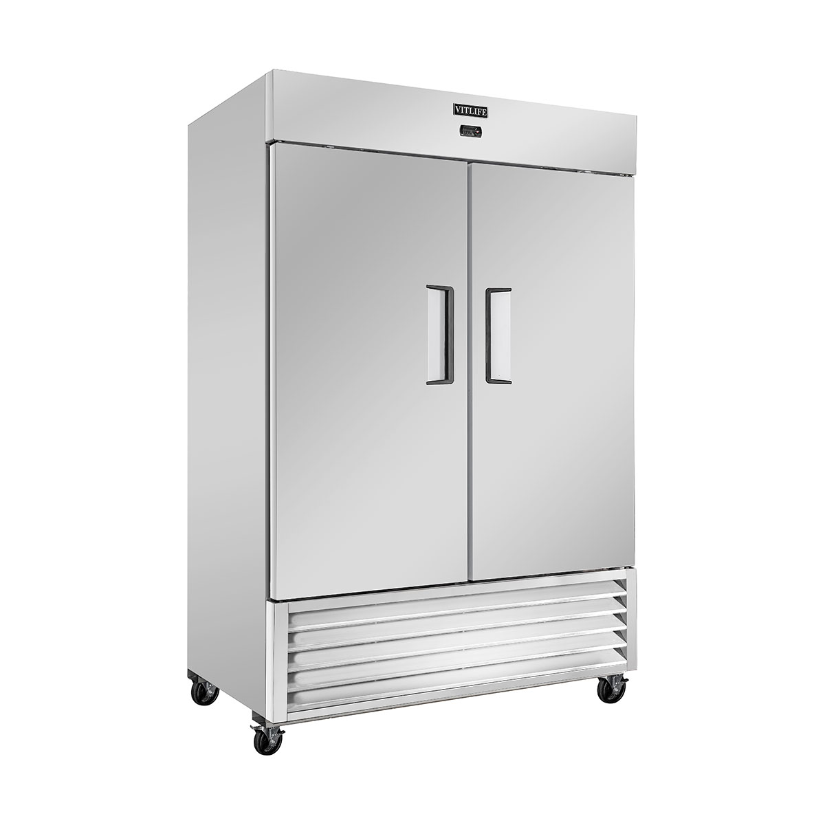 VITLIFE Commercial VRB54R 2-Solid Door Reach-In Refrigerator 44.89 cu. ft.