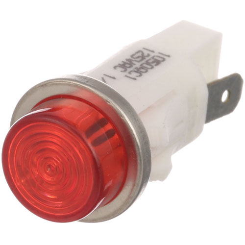 Southbend 4-PL07 Red Signal Light, 125V, 1/2" Hole, Chrome Beze