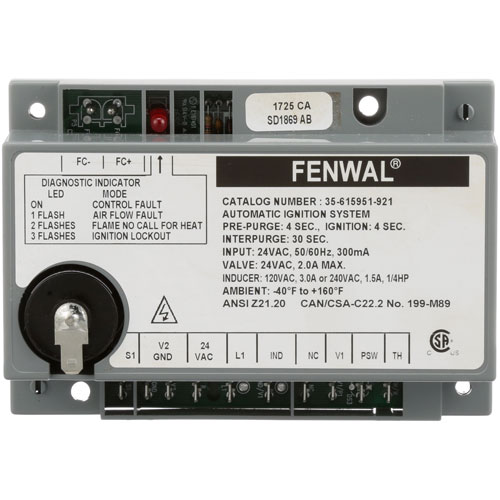 Blodgett 54388 Oven Ignition Control 24VAC
