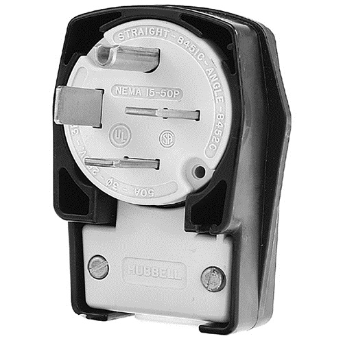 Hubbell 8452C 4-Prong Angled Plug 50A 250V