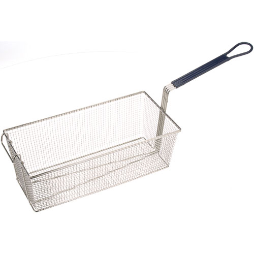Garland GL1069900 Twin Fryer Basket Blue 17-1/8" L, 8-1/4" W, 6" H Font Hook, Blue Plastic coated Handle