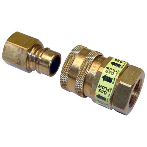 T&S Brass AG5F Gas Quick Disconnect Assembly W/Thermal Shutoff 1-1/4" FPT