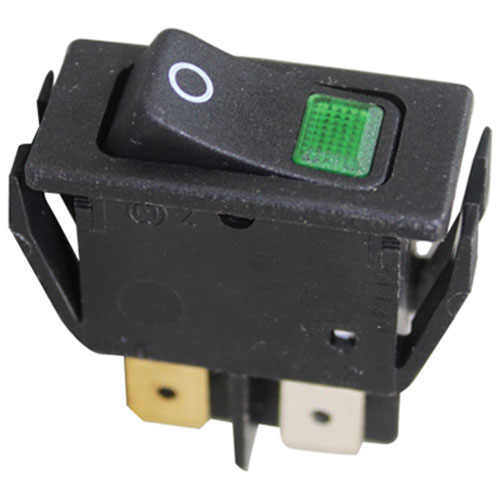 Hatco 02.19.081.00 Rocker Switch Green Lighted W/4-Tab Terminals 16A 250 VAC