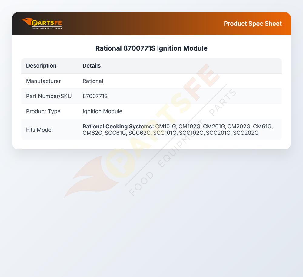 Rational 8700771S Ignition Module
