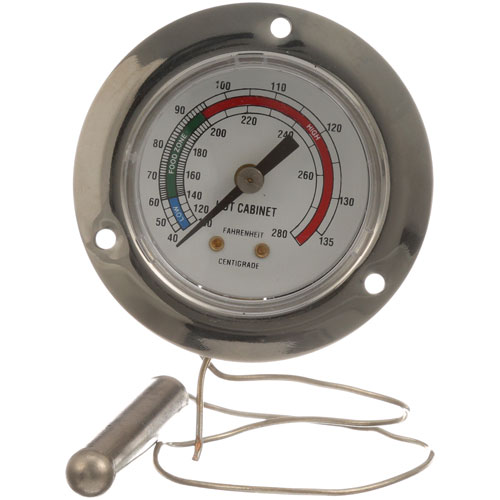 Cres Cor 5240-006 2" Thermometer, Range 100-280&deg;F, 3" Flange