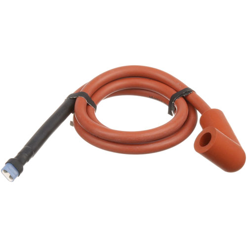 Southbend 1174817 30" Ignition  Red Cable W/ 90 Deg Spark Plug Boot & Encapsulated Push-On Connector