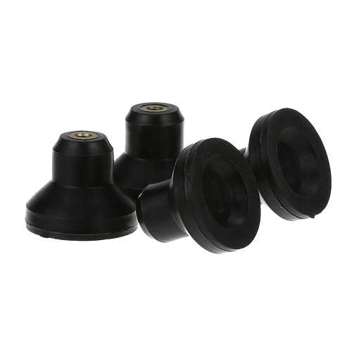 Globe 40 Rubber Foot 1-1/8"H Female Thread Set Of 4