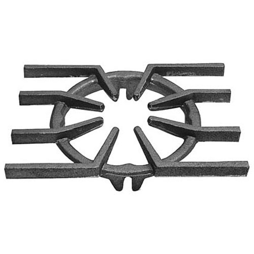 Imperial 31455 Cast Iron Spider Grate 8-1/8" DIA, 9-7/8" X 8-1/4" SQ, 4 Notches, 8 Legs, 12-7/8" Corner to Corner