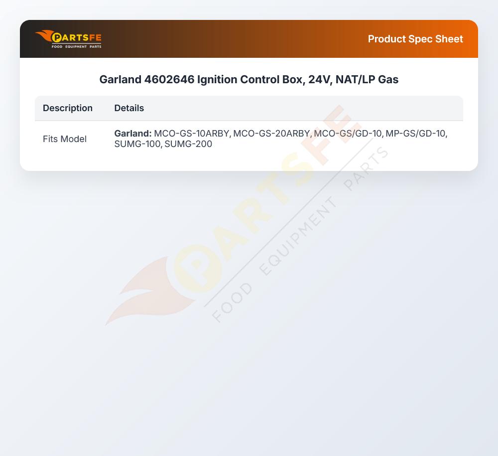 Garland 4602646 Ignition Module Kit