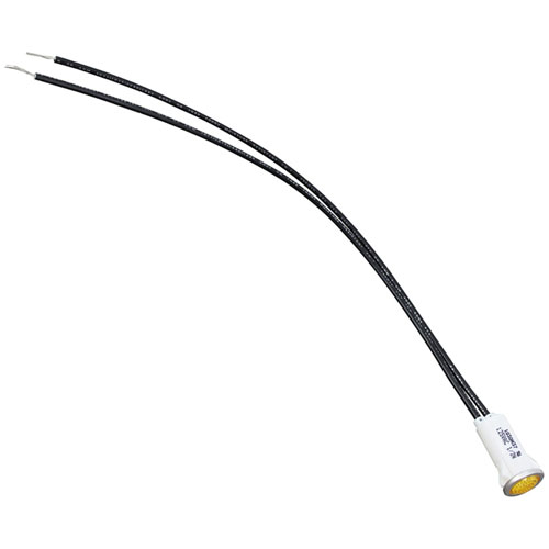 Wells 50379 125V Amber Signal Light W/ 10" Leads & 1/2" Fits Hole