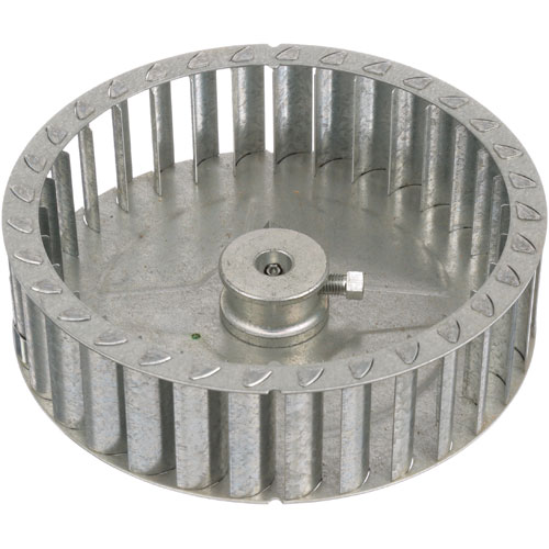 Hobart 415780-00008 Blower Wheel 7-1/8"DIA, 2"W, 1/2" Hole, Flat Back, CCW Rotation, Puller Hub, 2 Set Screws