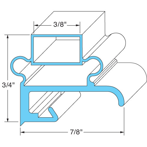 Delfield 1702001NEWSTYLE Door Gasket 15-1/2" X 20-5/8"
