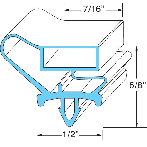 Beverage Air 712-013C-07 Door Gasket 21 1/2" X 31 1/2"