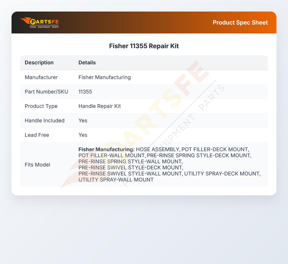 Fisher 11355 Repair Kit