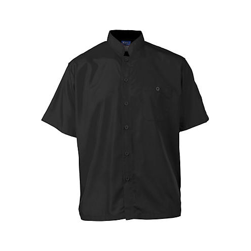 Allpoints 2126BKBK2XL KNG 2XL Chef Shirt Mens Black SS Active