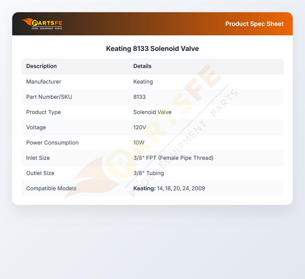 8133 Auto Fill Water Solenoid Valve
