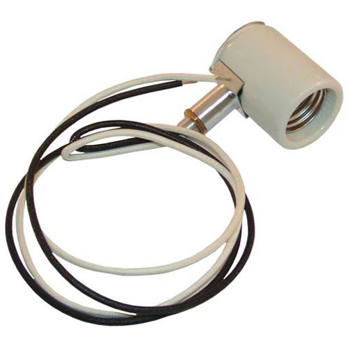 Hatco 02-30-039-00 Ceramic Single Lamp Holder W/ 28" Wire Leads