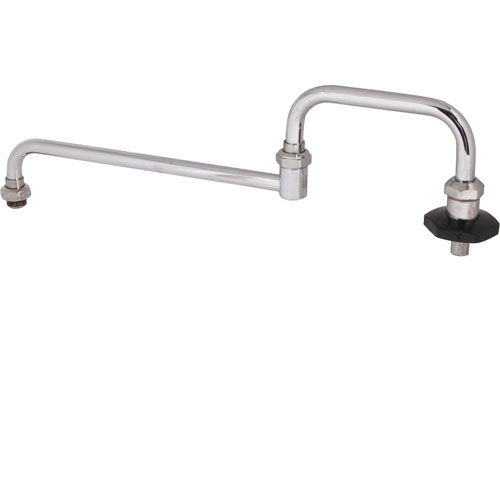 T&S Brass R 18"Double Spout  , W/Nzzle,Leadfree